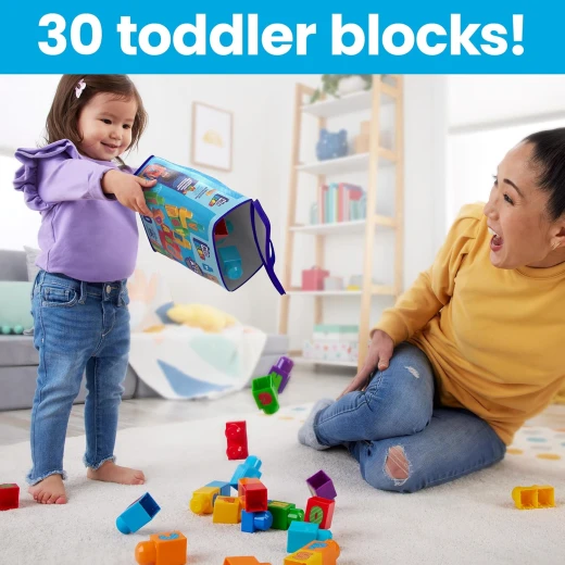 MEGA BLOKS - HRR60 - Learn the Alphabet - Building Block Set, 30 Pieces, Toy for Baby and Child 1-5 Years Old Mattel - Mega Bloks - Image 4
