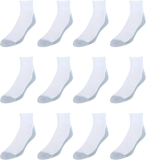 Hanes Double Tough Ankle Socks 6-Pair Pack - Men's Athletic Socks - Hanes