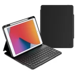 حافظة جلد وي وو لجهاز iPad 10.2 (2021) مع لوحة مفاتيح بلوتوث - أسود - وي وُو