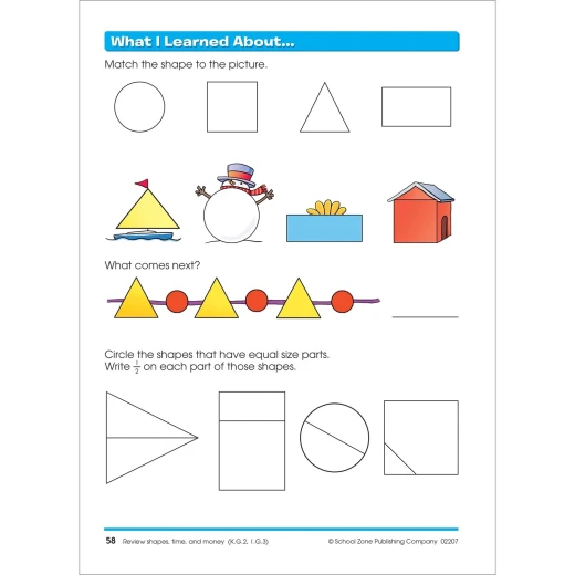 School Zone Transition Math K-1 Workbook: Ages 5-7 - School Zone - Image 5