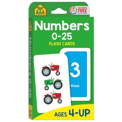 بطاقات تعليم الأرقام 0-25 من School Zone: رياضيات و عد للأطفال