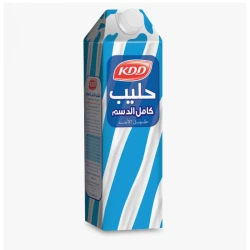 حليب كامل الدسم  1 لتر, طعم غني، غني بالفيتامينات، سهل الهضم، مناسب لمرضى حساسية اللاكتوز من كي دي دي