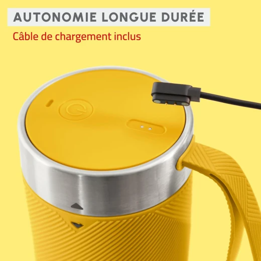Moulinex Lightmix Portable Blender, 300 ml, Powerful, Refillable, Yellow Nest LM1C0210 - MOULINEX - Image 4