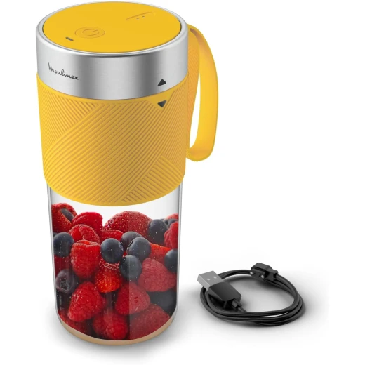 Moulinex Lightmix Portable Blender, 300 ml, Powerful, Refillable, Yellow Nest LM1C0210 Moulinex Lightmix Portable Blender, 300 ml, Powerful, Refillable, Yellow Nest LM1C0210