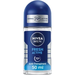 NIVEA MEN Fresh Active Anti-Perspirant Deodorant Roll On (50ml), Men's Anti-Perspirant Deodorant, Fresh Men's Roll On Deodorant + Fresh Masculine Fragrance
