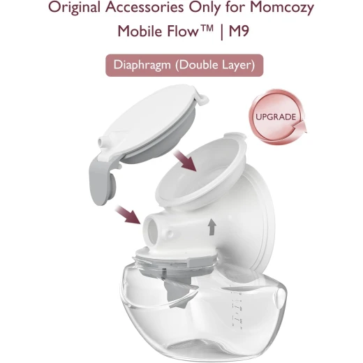 Momcozy M9 Diaphragm Replacement Parts (2 Pack), BPA-Free Silicone Accessories for Safe, Hygienic & Efficient Breast Pumping - Momcozy - Image 3