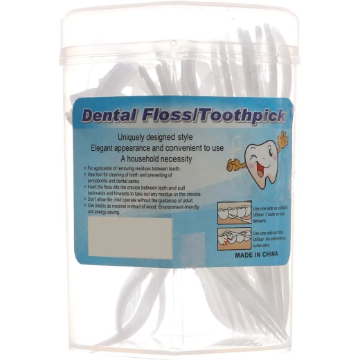 Dental Dental Floss, 50 Pieces, Lightweight, White, Interdental Cleaning Dental Dental Floss, 50 Pieces, Lightweight, White, Interdental Cleaning