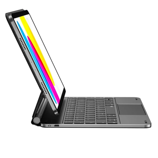 لوحة مفاتيح وي وو Magic طراز MK003 (إصدار 2024) لأجهزة iPad Air مقاس 13 بوصة و iPad Pro مقاس 12.9 بوصة (من 2018 إلى 2022) | تخطيط عربي وإنجليزي | تصميم مغناطيسي 3 في 1 مع لوحة لمس وحماية كاملة - وي وُو - Image 5
