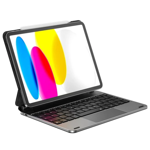 لوحة مفاتيح وي وو Magic طراز MK003 (إصدار 2024) لأجهزة iPad Air مقاس 13 بوصة و iPad Pro مقاس 12.9 بوصة (من 2018 إلى 2022) | تخطيط عربي وإنجليزي | تصميم مغناطيسي 3 في 1 مع لوحة لمس وحماية كاملة - وي وُو - Image 2