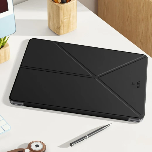 WiWU iPad Pro 13'' (2024) Case with Stand and Sleep Function Black | GF-003 Classic III | Slim Magnetic PU+TPU Cover with Pen Slot, Multi-Angle Stand & Full Protection - Wiwu - Image 2
