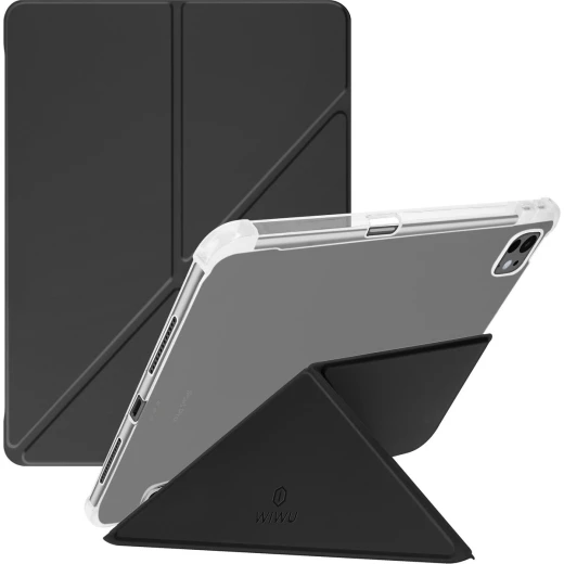 WiWU iPad Pro 13'' (2024) Case with Stand and Sleep Function Black | GF-003 Classic III | Slim Magnetic PU+TPU Cover with Pen Slot, Multi-Angle Stand & Full Protection WiWU iPad Pro 13'' (2024) Case with Stand and Sleep Function Black | GF-003 Classic III | Slim Magnetic PU+TPU Cover with Pen Slot, Multi-Angle Stand & Full Protection