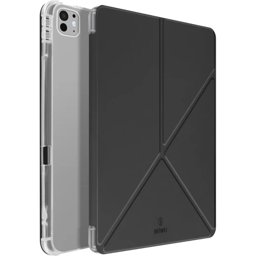 WiWU iPad Pro 13'' (2024) Case with Stand and Sleep Function Black | GF-003 Classic III | Slim Magnetic PU+TPU Cover with Pen Slot, Multi-Angle Stand & Full Protection - Wiwu - Image 5