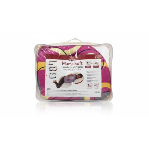Mama Soft Pregnant Support Pillow, Maternity Pillow for Sleeping, U/C-Shaped Full Body Support for Belly, Back & Hips with Washable Cover, Pink Mama Soft Pregnant Support Pillow, Maternity Pillow for Sleeping, U/C-Shaped Full Body Support for Belly, Back & Hips with Washable Cover, Pink