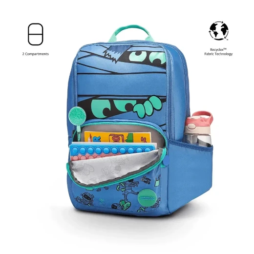 American Tourister Diddle 2.0 Backpack Mummy Blue 25L Travel Backpack 1 Year Warranty Padded Shoulder Straps and Multiple Compartments for Laptop and Everyday Use - American Tourister - Image 3