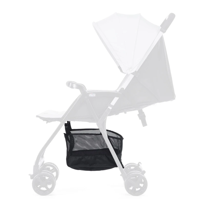 Chicco Ohlala Stroller Replacement Basket Black Original Accessory for Ohlala 2 Stroller, Durable, Easy to Install and Provides Extra Storage for Baby Essentials and Diapers - Chicco