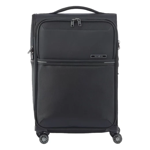 Samsonite 73H Spinner 55cm Black Lightweight Travel Luggage with 10 Year Warranty