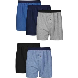 Hanes ComfortSoft Men's Boxers 6-Pack Moisture-Wicking Cotton Jersey Black XL