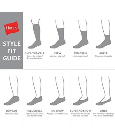 Hanes Ultimate Girls' Low Cut Socks 6-Pair Pack White Shoe Size 4-10 Large - Image 2