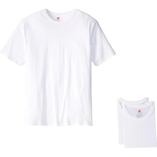 Hanes Men's Slim Fit Crew Neck T-Shirts, ComfortBlend, White, 4-Pack, Large Hanes Men's Slim Fit Crew Neck T-Shirts, ComfortBlend, White, 4-Pack, Large