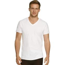 Hanes Men's Comfort Flex Fit V-Neck Undershirts 3 Pack White 2XL