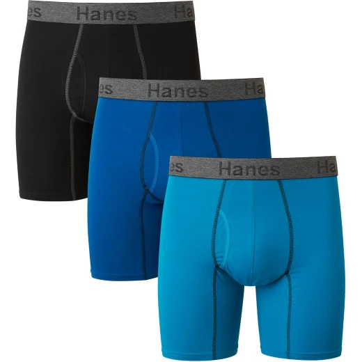 Hanes Men's Comfort Flex Fit Boxer Briefs 3-Pack Ultra Soft Cotton Stretch Underwear XL Hanes Men's Comfort Flex Fit Boxer Briefs 3-Pack Ultra Soft Cotton Stretch Underwear XL