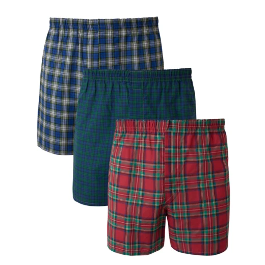 Hanes Men's Woven Boxers 3 Pack Comfort Soft Plaid XL 40-42 Inch Hanes Men's Woven Boxers 3 Pack Comfort Soft Plaid XL 40-42 Inch