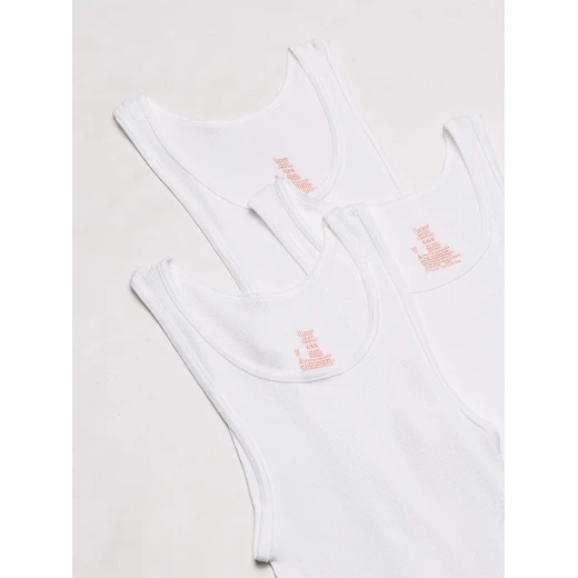 Hanes Men's Classics Tagless Tank Undershirts, ComfortSoft, White, 4X-Large, 3-Pack - Image 4