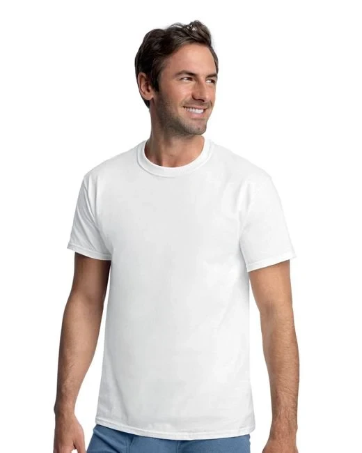 Hanes Men's Classics ComfortSoft Crew Neck Undershirts, White, 3-Pack, Tagless 4XL - Hanes