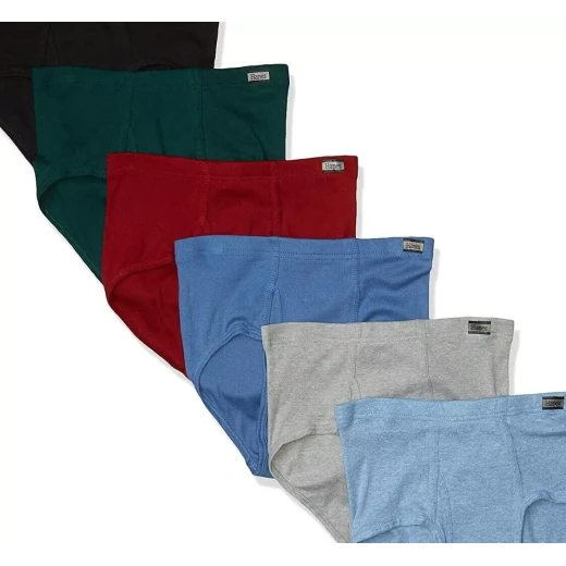Hanes Men's Tagless Briefs 6 Pack, Moisture Wicking, Black, XL - Hanes - Image 2