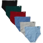Hanes Men's Tagless Briefs 6 Pack, Moisture Wicking, Black, XL - Hanes