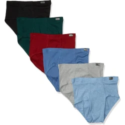 Hanes Men's Tagless Briefs 6 Pack, Moisture Wicking, Black, XL