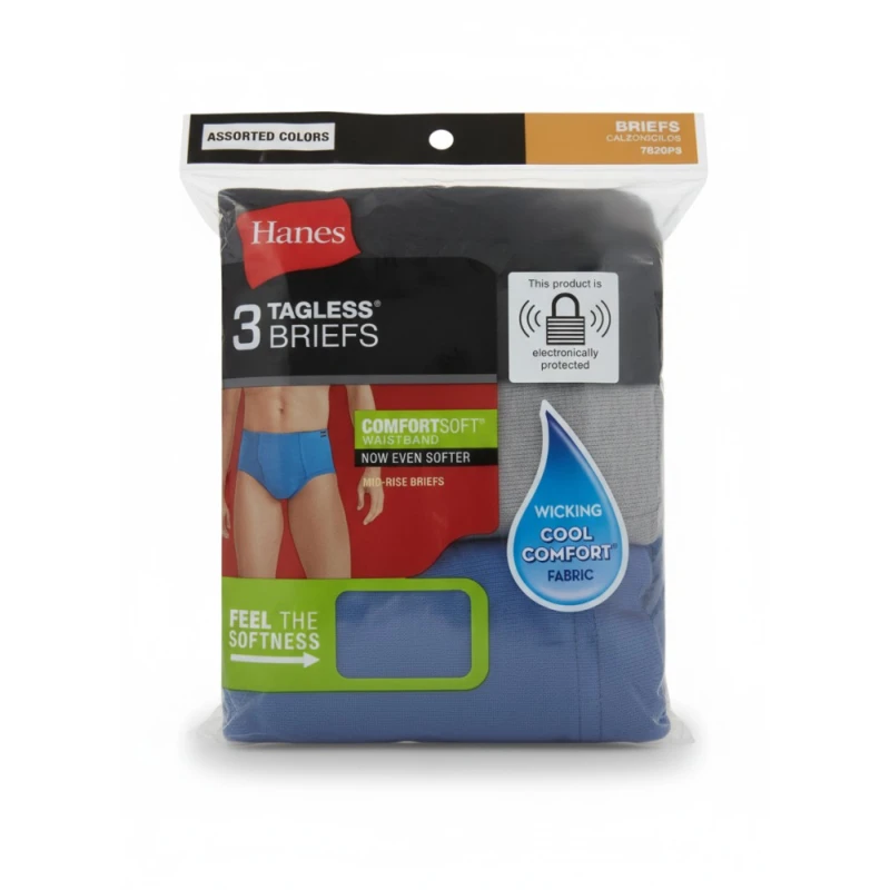 Hanes 3 Pack Tagless ComfortSoft Briefs Men's Underwear Small - Hanes