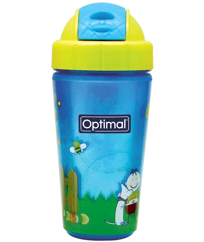 Optimal Insulated Straw Cup 350ml 2 Layers BPA Free School Water Bottle - Optimal