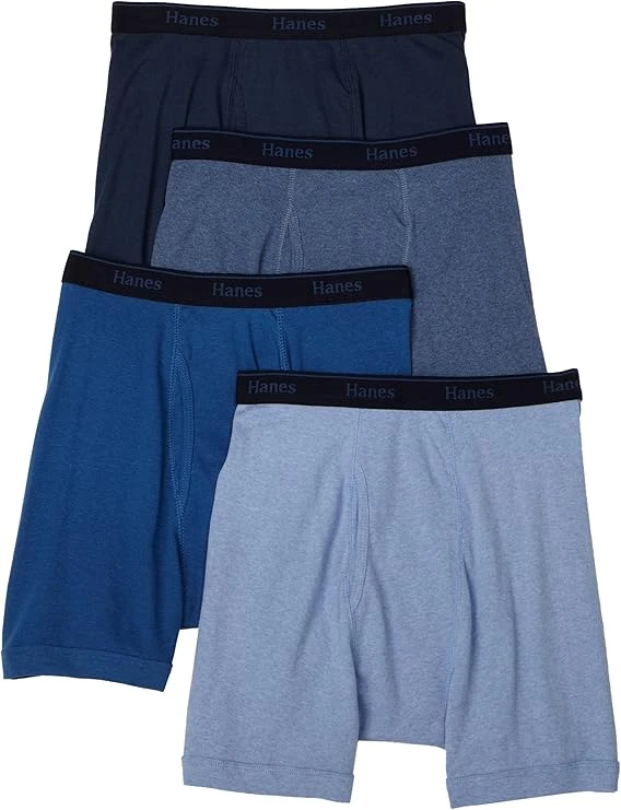 Hanes Big & Tall Ultimate Boxer Briefs 4-Pack Exposed Waistband Fresh IQ 2xl - Hanes