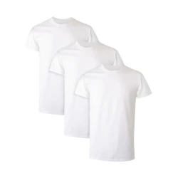 Hanes White Crew Neck T-Shirts, Soft Cotton, Small, 3 Pack, Everyday Comfort