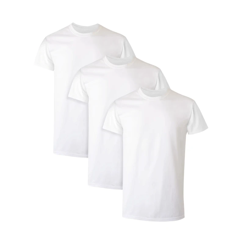 Hanes White Crew Neck T-Shirts, Soft Cotton, Small, 3 Pack, Everyday Comfort - Hanes