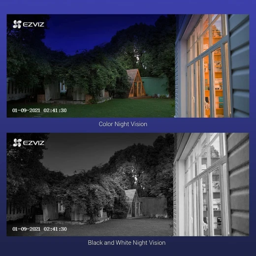 EZVIZ BC1 WiFi Outdoor Camera,1080p security camera CCTV with 365 Days Battery Life, Color Night Vision, PIR Motion, smart Human Detection, Two Way Audio, works with Alexa & Google assistant (BC1-B2) - Ezviz - Image 4