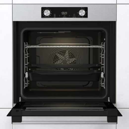 فرن كهربائي متعدد الأنظمة جورينيه G400 – مقاس 60×60 سم – خاصية AirFry وتحضير البيتزا – تصميم من الستانلس ستيل موديل BOS6737E09X، يوفر أداء عملي وعصري للطهي والخبز في المطبخ - جورينيه - Image 3