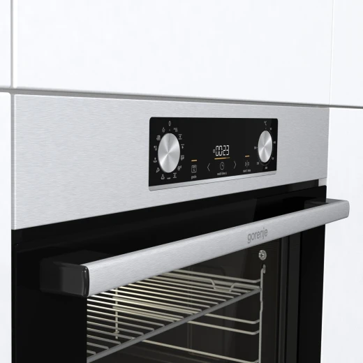 فرن كهربائي متعدد الأنظمة جورينيه G400 – مقاس 60×60 سم – خاصية AirFry وتحضير البيتزا – تصميم من الستانلس ستيل موديل BOS6737E09X، يوفر أداء عملي وعصري للطهي والخبز في المطبخ - جورينيه - Image 2