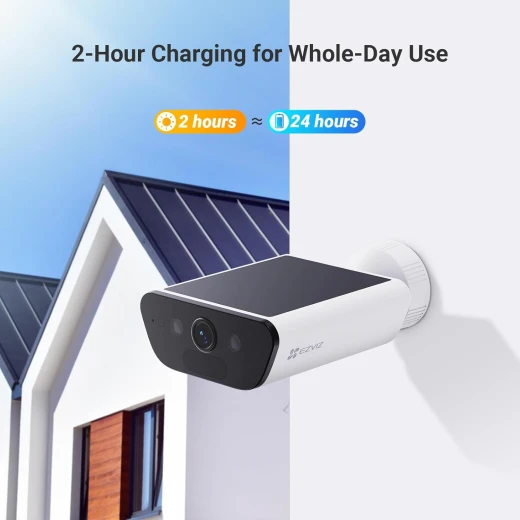 EZVIZ 4K Solar Security Camera with Built-in Solar Panel, AOV Mode 24/7 Recording, Outdoor Wifi Camera, CCTV Cameras, Colour Night Vision, Human Detection, Vehicle Detection, Two Way Audio, CB5 - Ezviz - Image 12