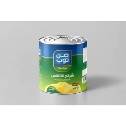شرائح الاناناس بالعصير الخفيف صن توب 565 غم