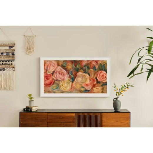 تلفزيون سامسونج 75 بوصة The Frame QLED 4K الذكي QA75LS03DAWXXY، وضع الفن، دولبي أتموس - سامسونج - Image 3