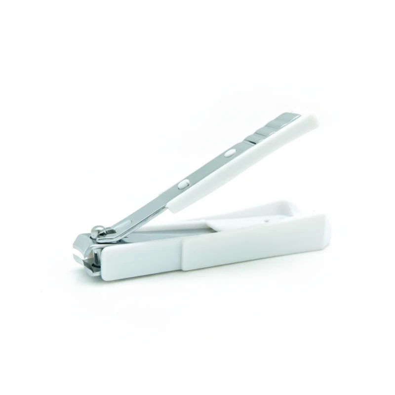 The Body Set Silver Nail Clippers Curved Blade for Precise Nail Trimming with Safety Cover - The Body Set