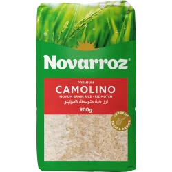 Novarroz Camolino Premium Medium Grain Rice 900g – Riz Moyen – Premium Quality and Taste