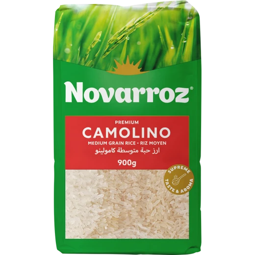 أرز نوڤاروز أرز Camolino متوسط الحبة 900 غ – Premium – Riz Moyen – جودة وطعم مميز أرز نوڤاروز أرز Camolino متوسط الحبة 900 غ – Premium – Riz Moyen – جودة وطعم مميز