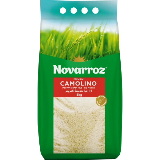 أرز نوڤاروز أرز Camolino متوسط الحبة 8 كغم– Premium – Riz Moyen – جودة وطعم مميز أرز نوڤاروز أرز Camolino متوسط الحبة 8 كغم– Premium – Riz Moyen – جودة وطعم مميز