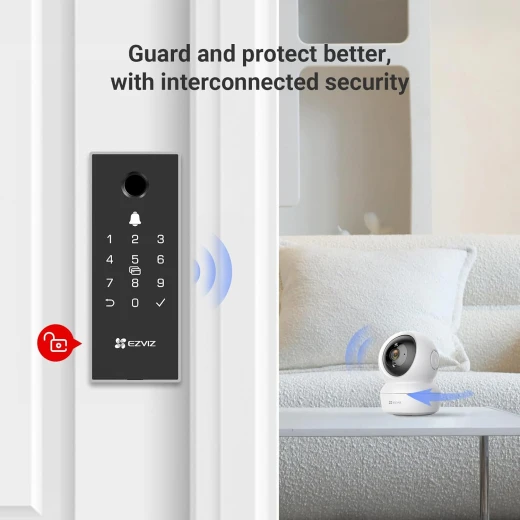 EZVIZ CS-DL03 Smart Rim Lock - Bluetooth & Wi-Fi Enabled, Multi-Method Keyless Entry, Remote Control, Anti-Tamper Alerts, Easy Installation (DL03) - Ezviz - Image 7