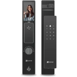 EZVIZ Smart Lock DL50FVS, 7-in-1 Keyless Entry Door Lock, 3D Face Recognition Door Lock, Built-in 8GB storage, 2-meter Night Vision, Active Intercom, App Control (6068)