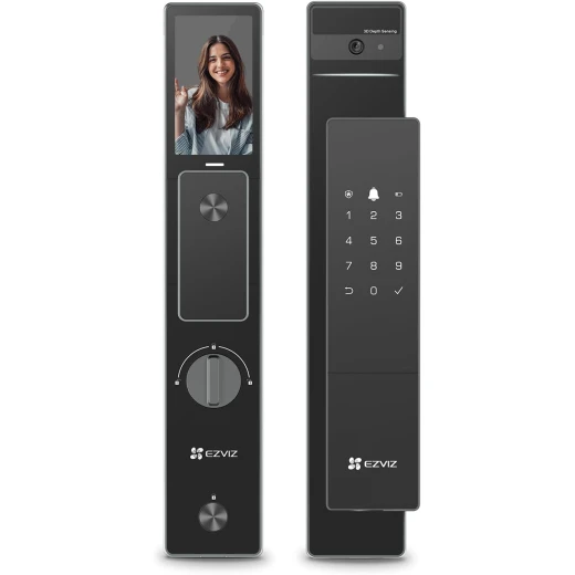 EZVIZ Smart Lock DL50FVS, 7-in-1 Keyless Entry Door Lock, 3D Face Recognition Door Lock, Built-in 8GB storage, 2-meter Night Vision, Active Intercom, App Control (6068) EZVIZ Smart Lock DL50FVS, 7-in-1 Keyless Entry Door Lock, 3D Face Recognition Door Lock, Built-in 8GB storage, 2-meter Night Vision, Active Intercom, App Control (6068)