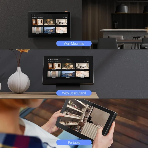 EZVIZ Wireless Monitor Touch Screen with Ringtone, Central Control Screen, Works with Up to 30 Cameras/Doorbells, Wire free 7-Inch Colour Touchable Display, Live View Playback, 2-Way Talk (SD7) - Ezviz - Image 9